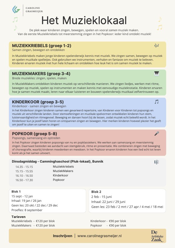Flyer Muziekmiddag